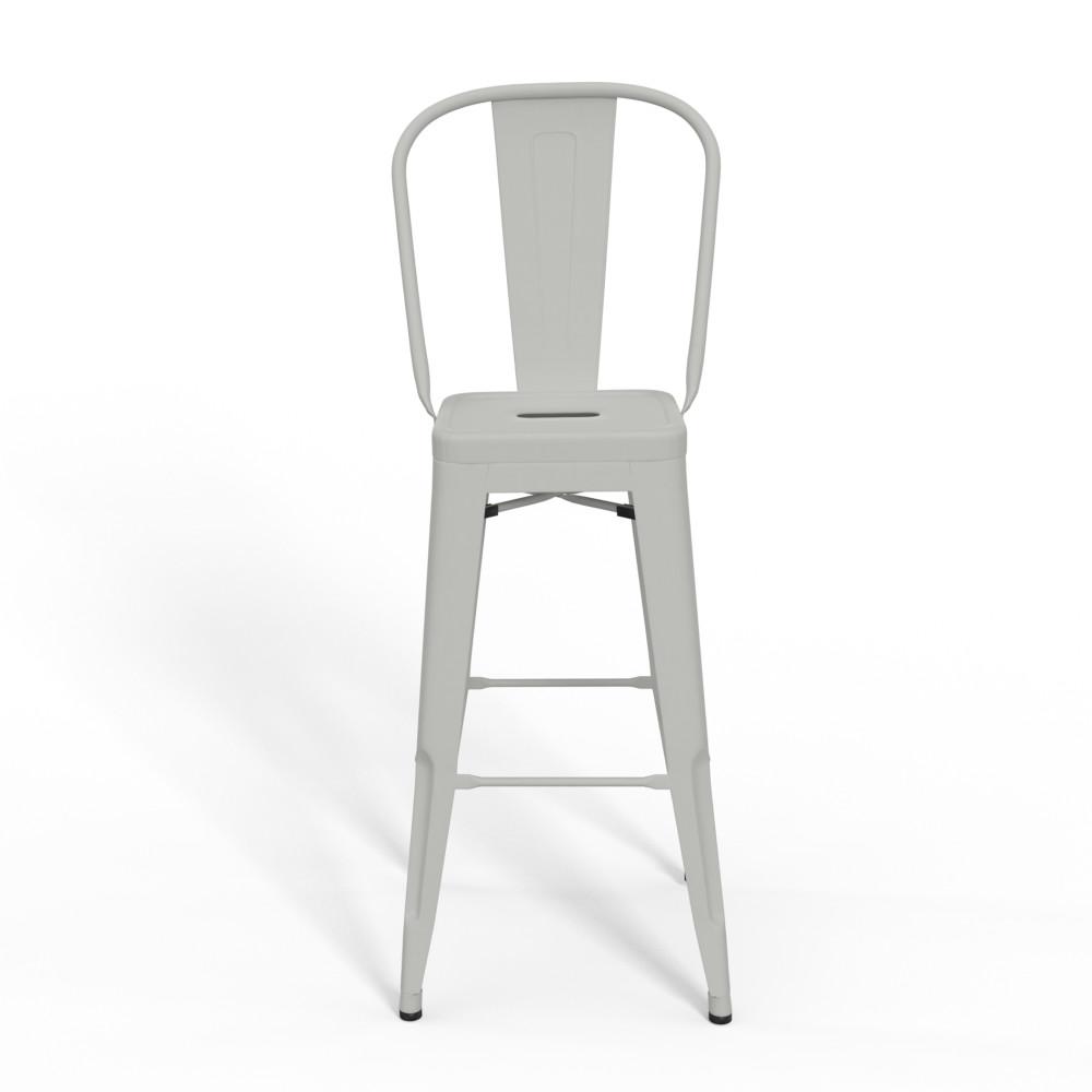 White 30 inch | Fletcher 30 inch Metal Bar Stool (Set of 2)