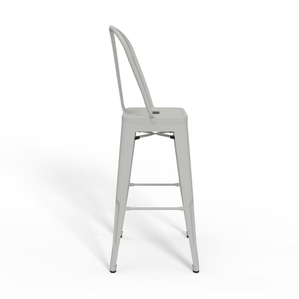 White 30 inch | Fletcher 30 inch Metal Bar Stool (Set of 2)