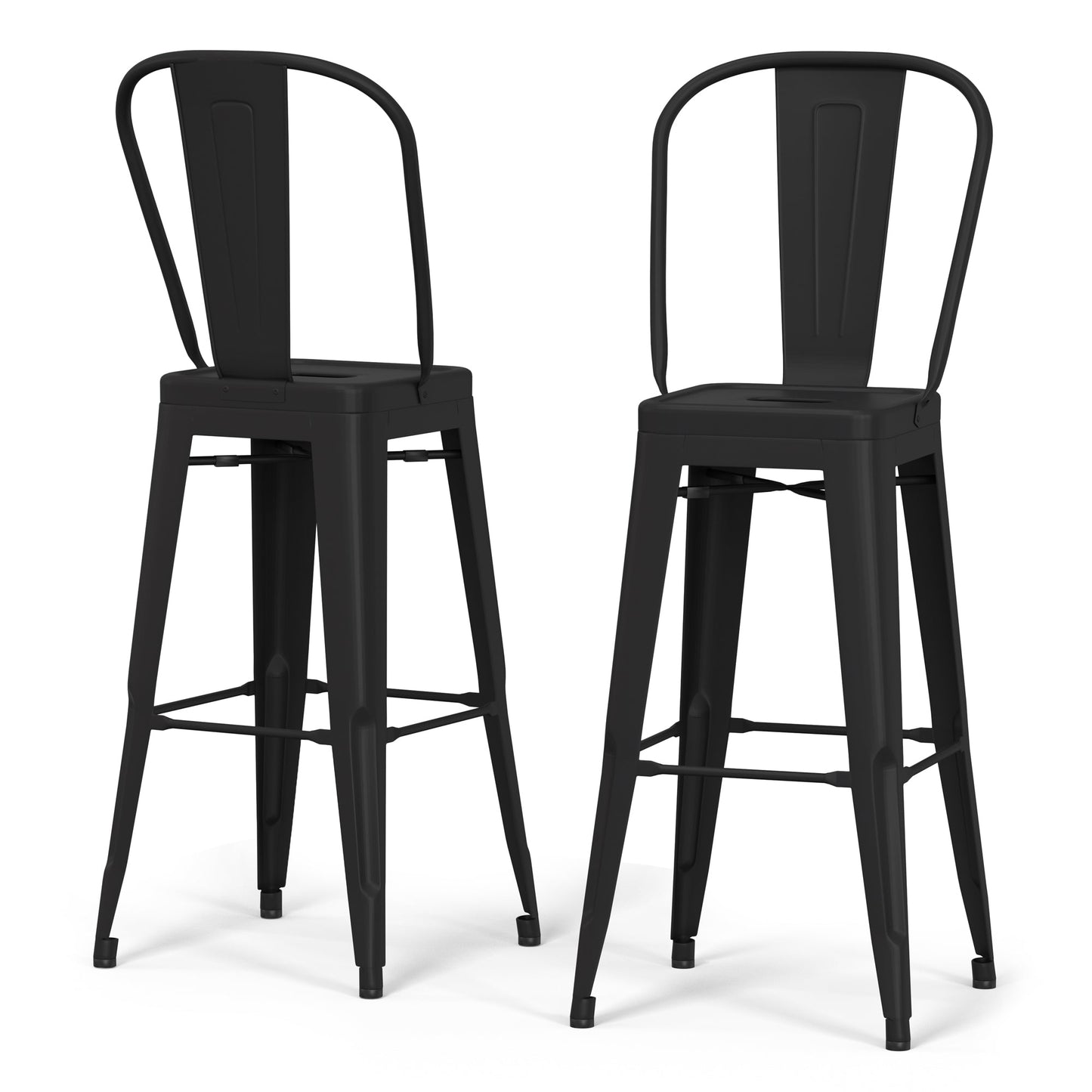 Black 24 inch | Fletcher 24 inch Metal Counter Height Stool (Set of 2)