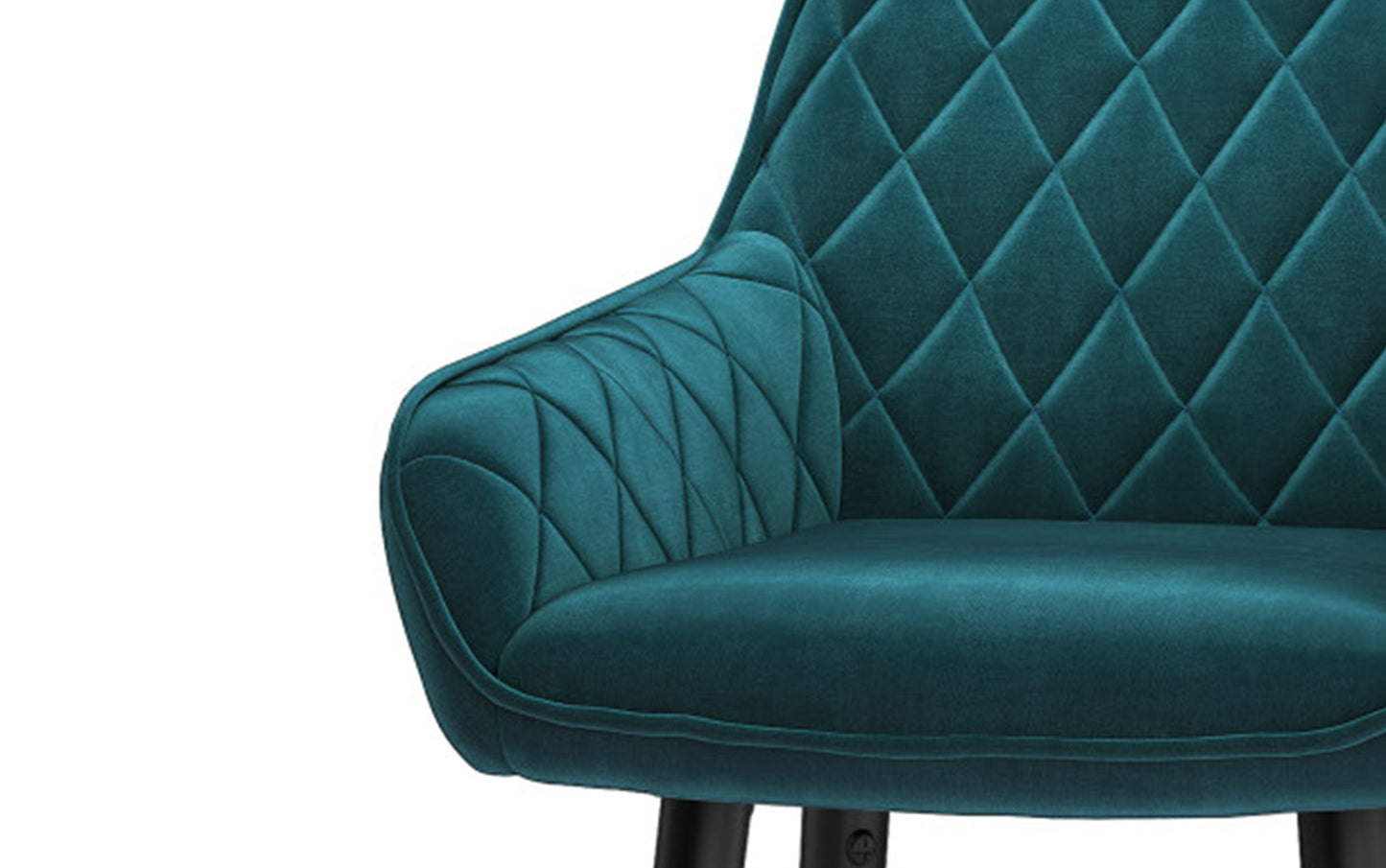 Teal Velvet Fabric | Garey Bar Stool (Set of 2)