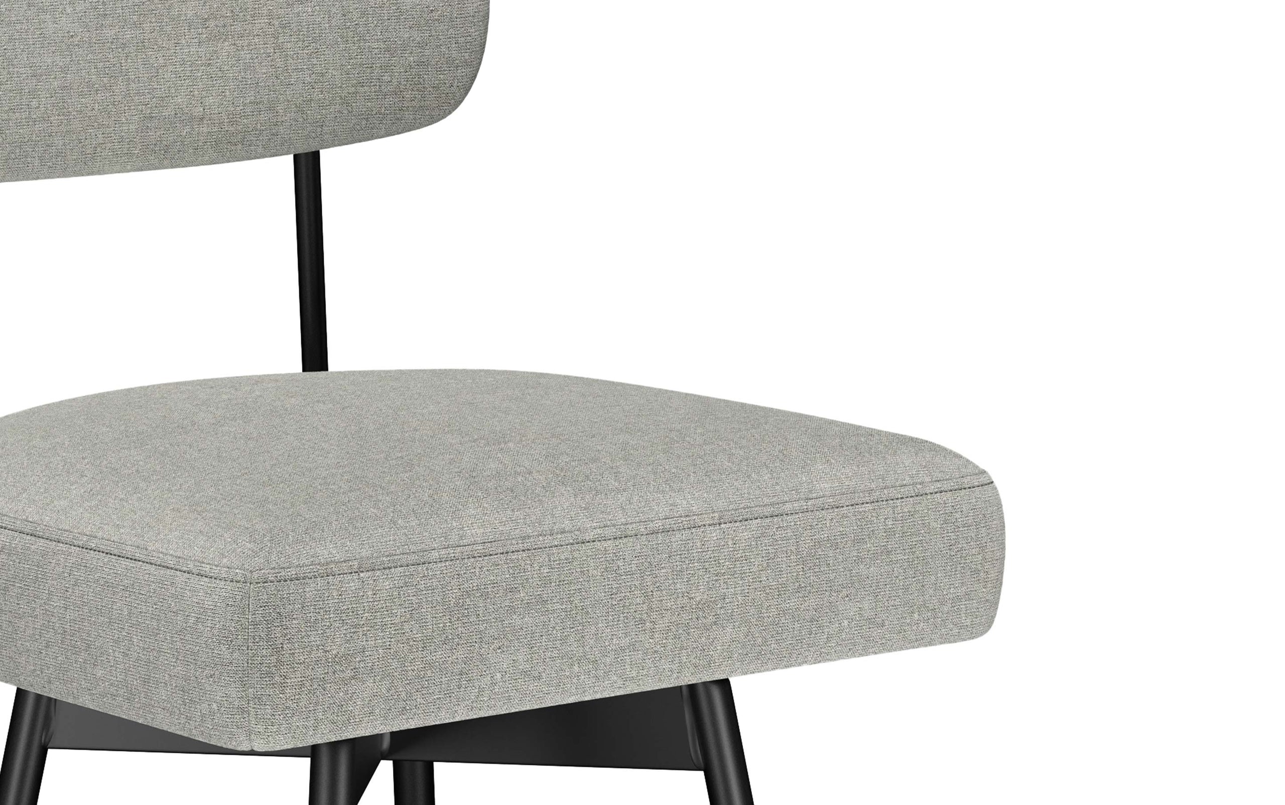 Light Grey Linen Style Fabric | Giselle Swivel Bar Stool (Set of 2)