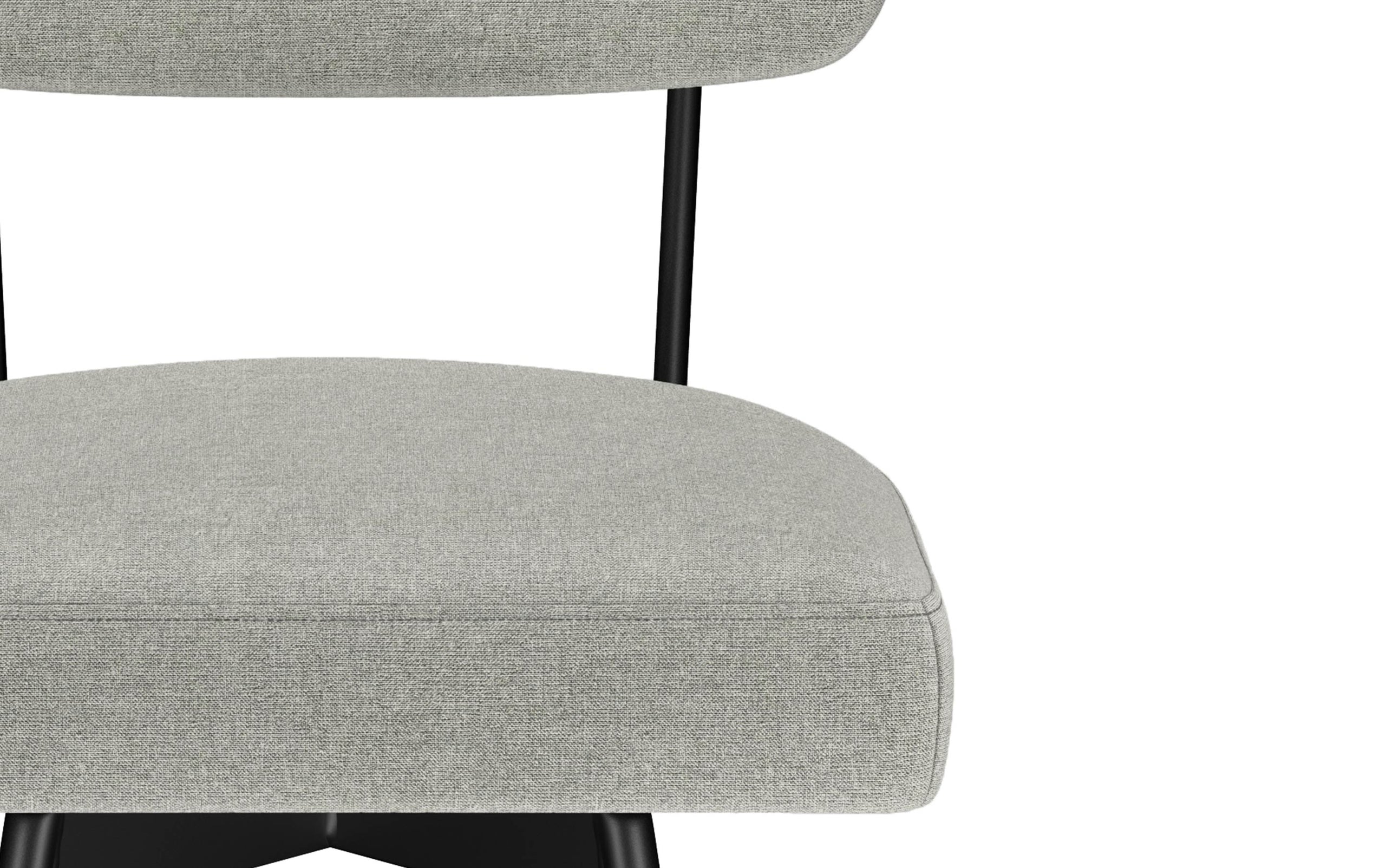 Light Grey Linen Style Fabric | Giselle Swivel Bar Stool (Set of 2)