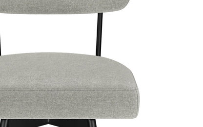 Light Grey Linen Style Fabric | Giselle Swivel Bar Stool (Set of 2)