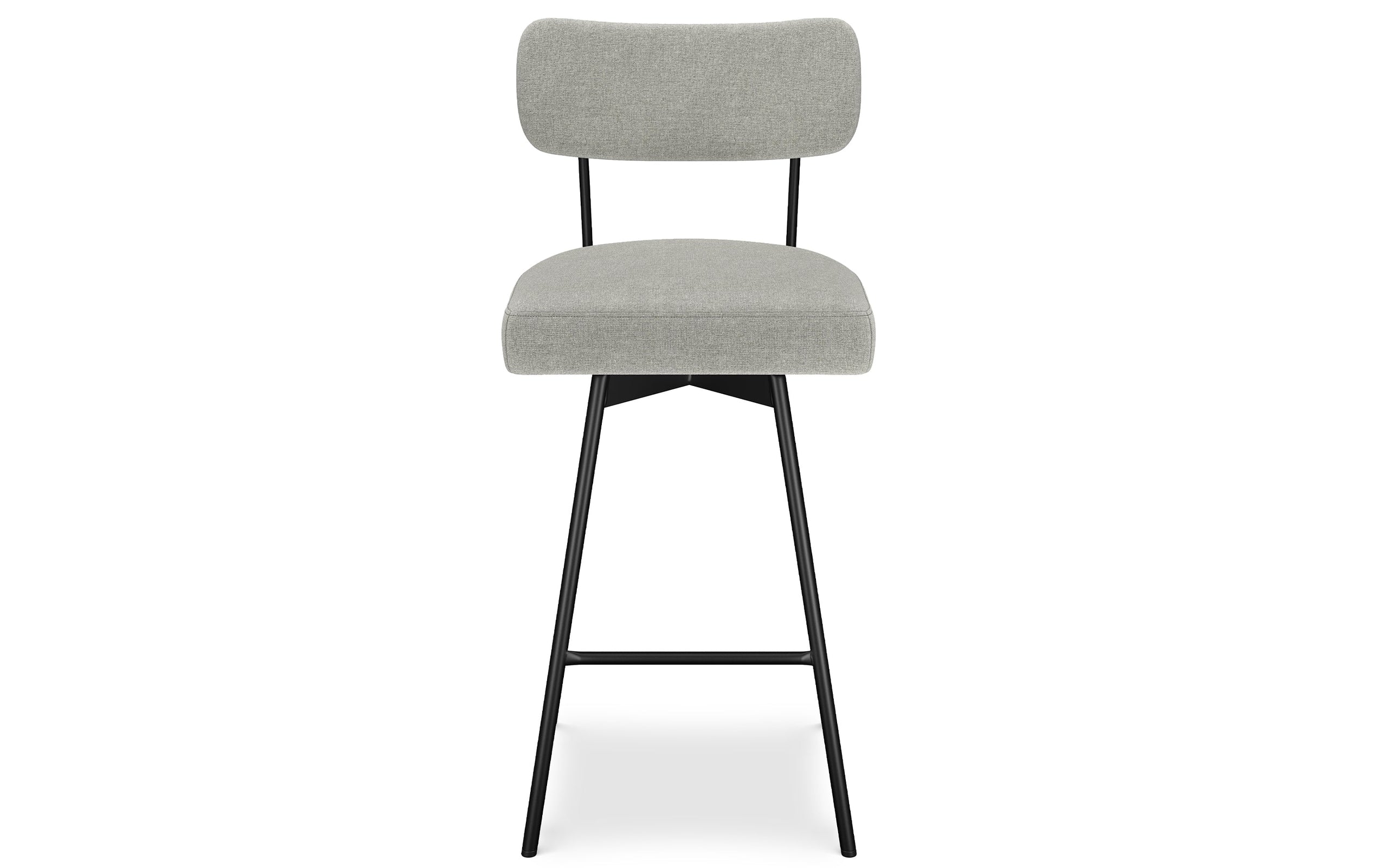 Light Grey Linen Style Fabric | Giselle Swivel Bar Stool (Set of 2)