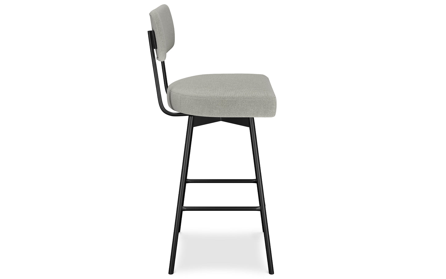 Light Grey Linen Style Fabric | Giselle Swivel Bar Stool (Set of 2)