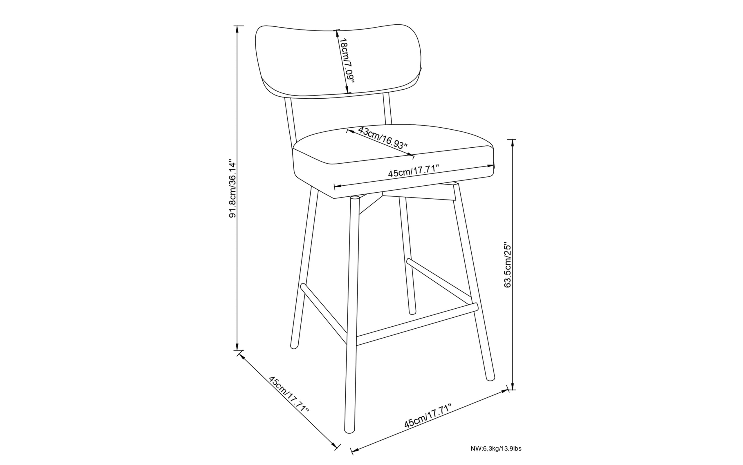 Light Grey Linen Style Fabric | Giselle Swivel Counter Height Stool (Set of 2)