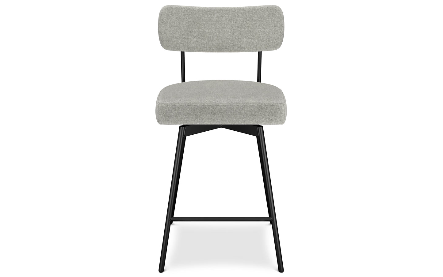 Light Grey Linen Style Fabric | Giselle Swivel Counter Height Stool (Set of 2)