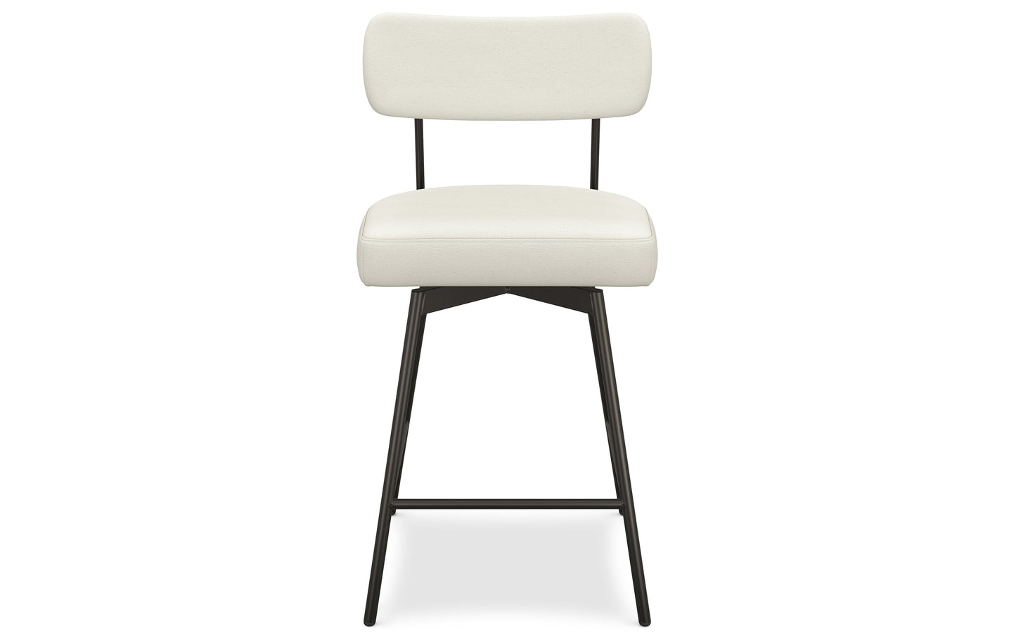 Natural Linen Style Fabric | Giselle Swivel Counter Height Stool (Set of 2)