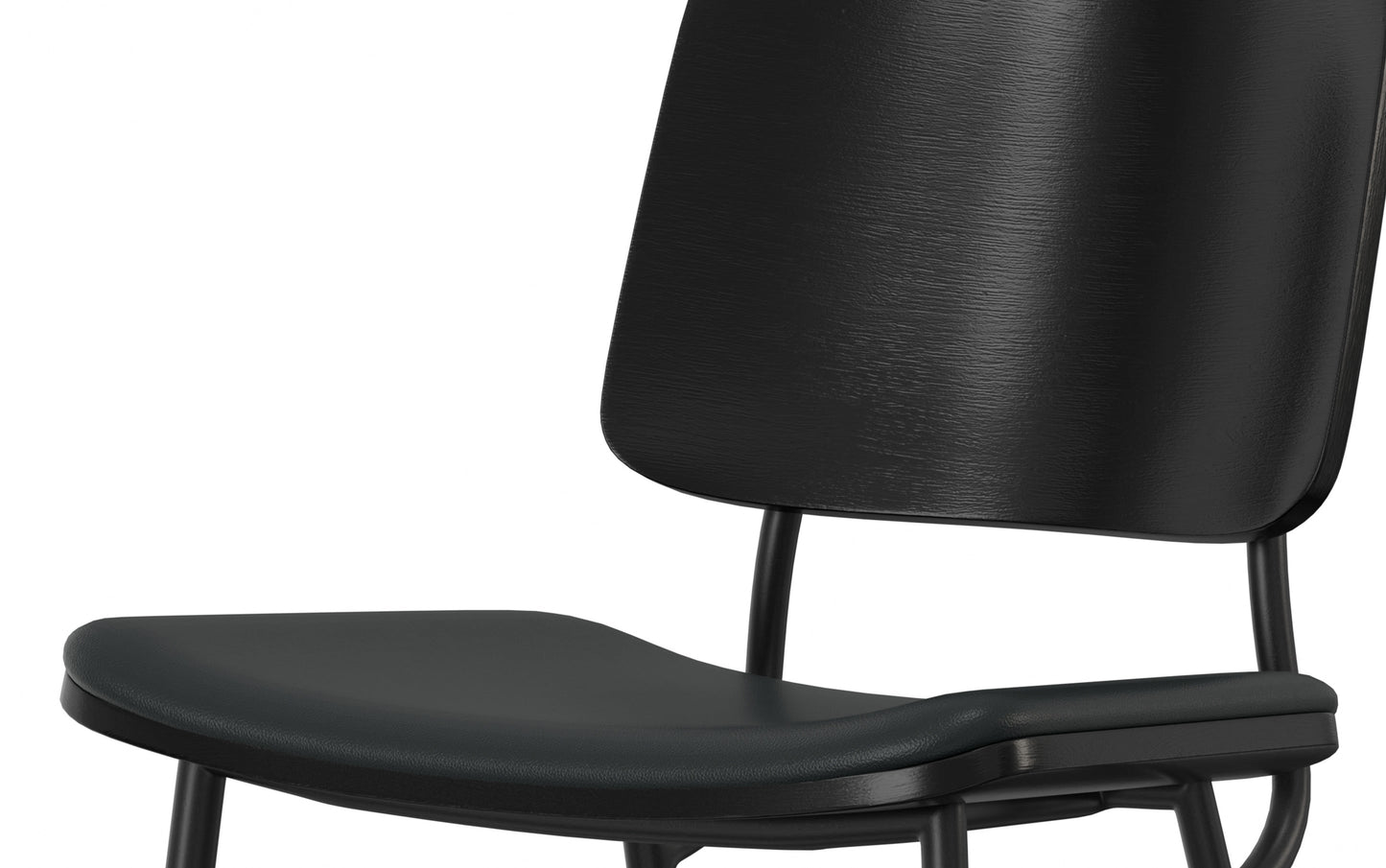 Black Vegan Leather | Hayley Dining Chair (Set of 2)