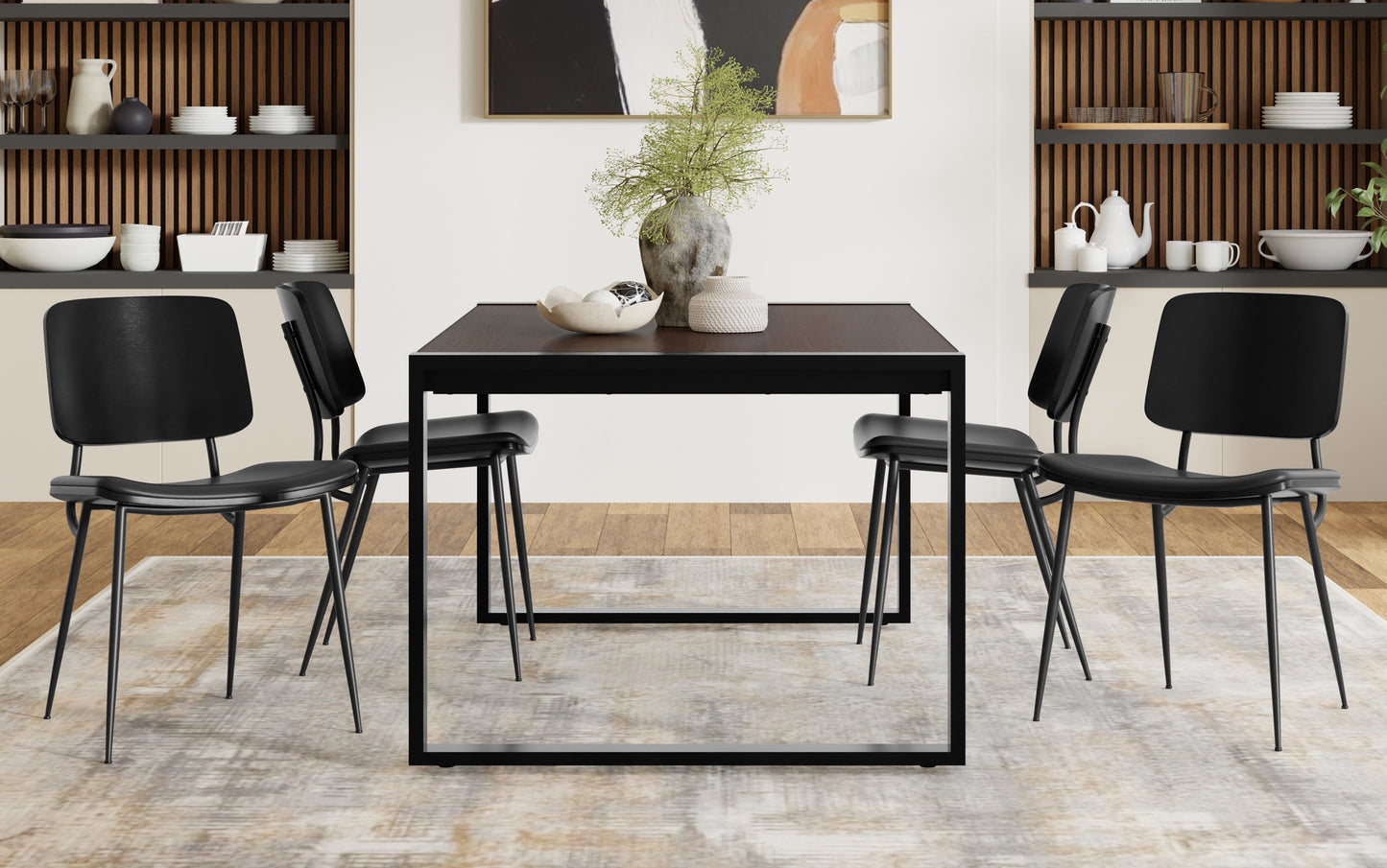 Black Vegan Leather | Hayley Dining Chair (Set of 2)