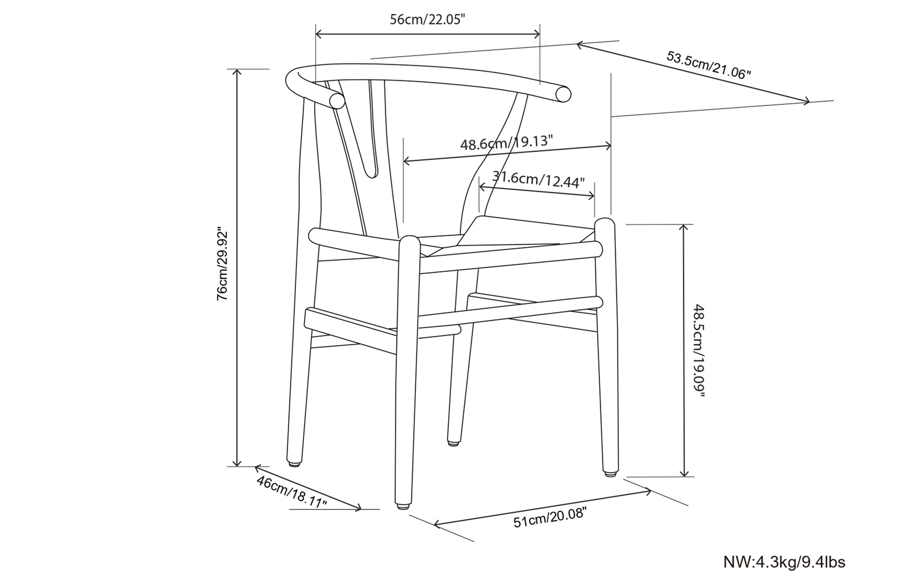 Black Beech Wood | Hershey Dining Chair (Set of 2)