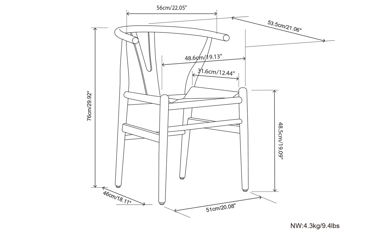 Black Beech Wood | Hershey Dining Chair (Set of 2)