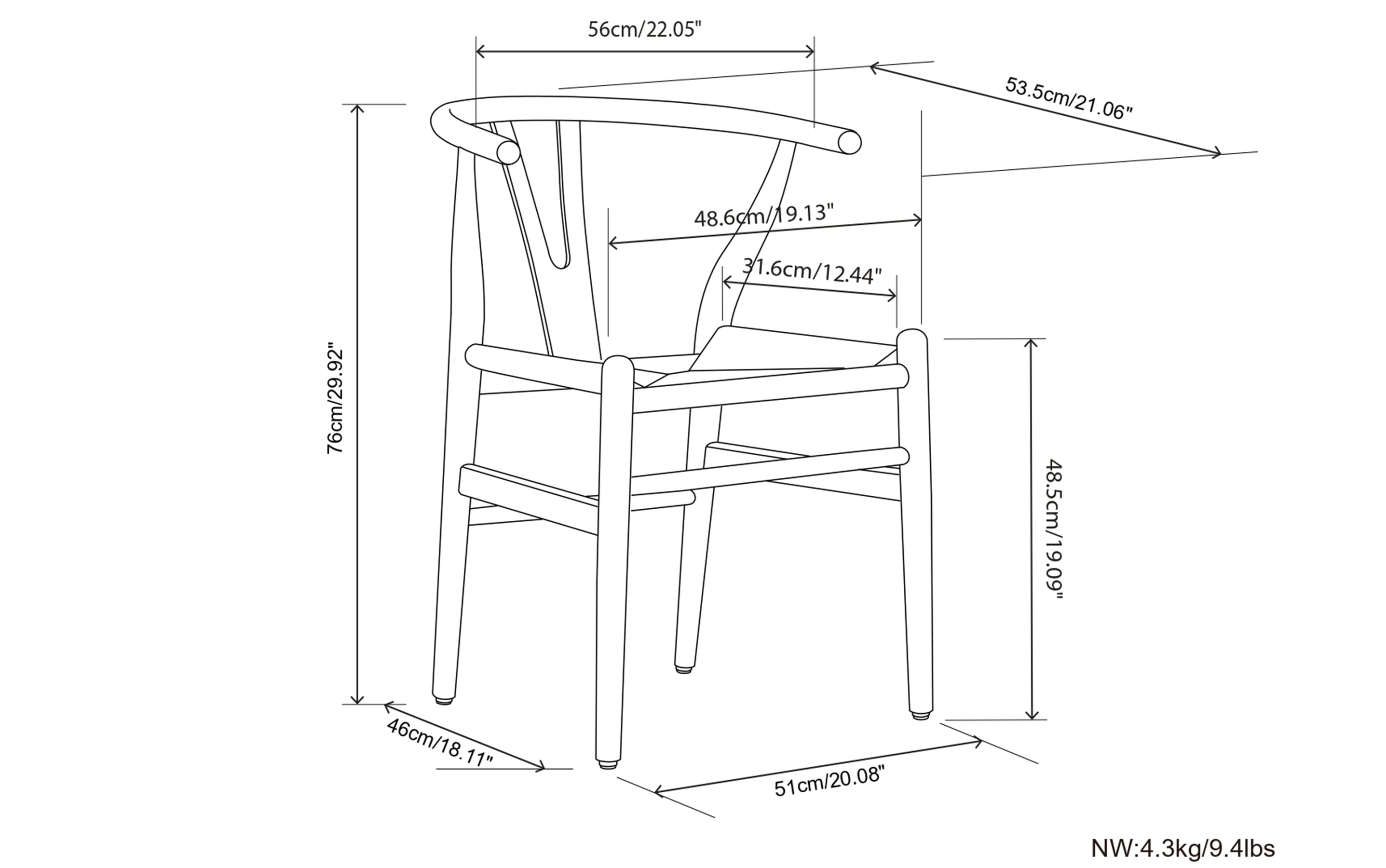 Natural Beech Wood | Hershey Dining Chair (Set of 2)