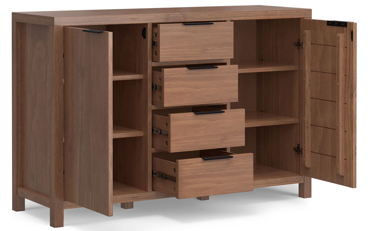 Medium Saddle Brown | Hollander Solid Wood Sideboard Buffet