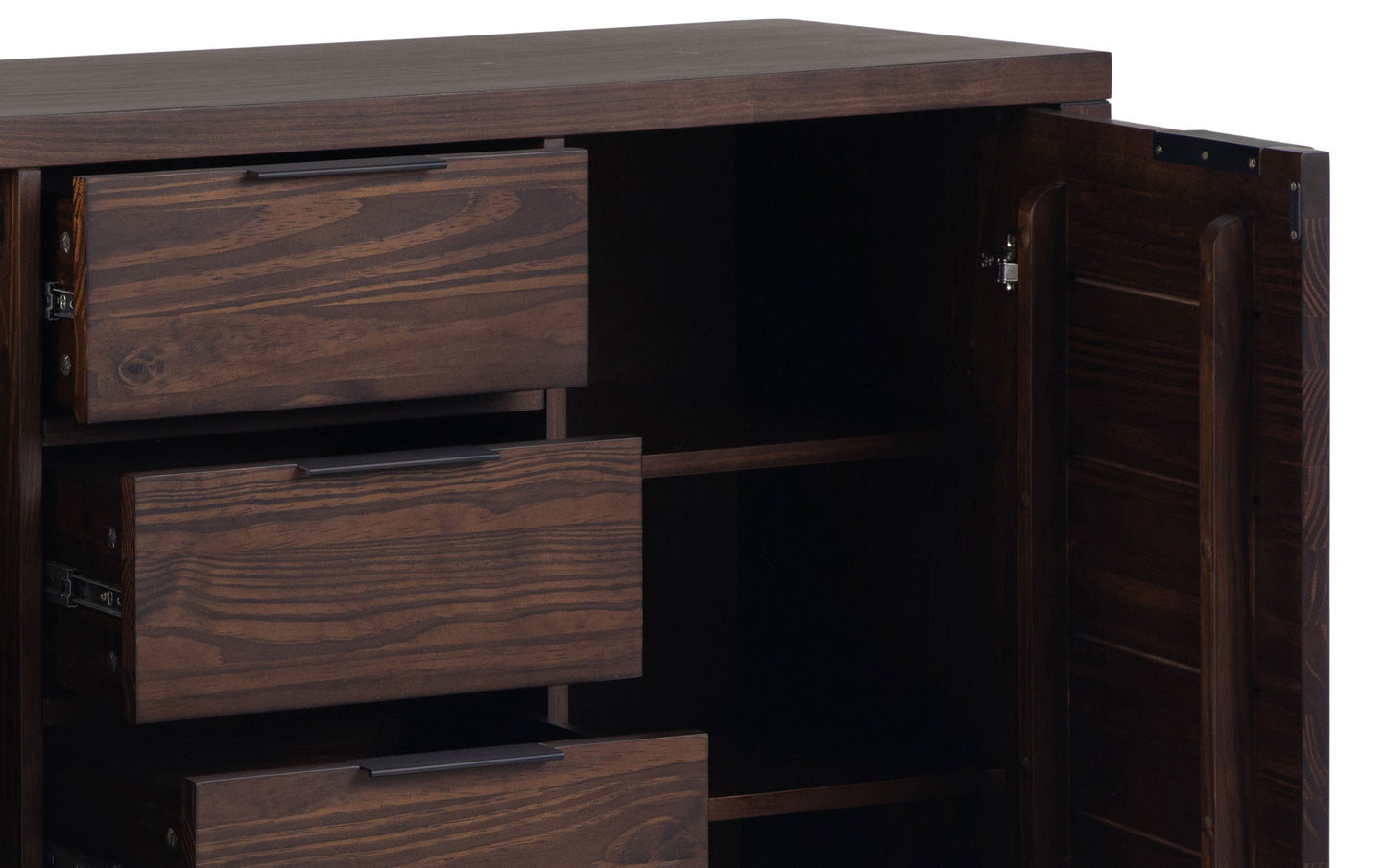 Warm Walnut Brown | Hollander Solid Wood Sideboard Buffet