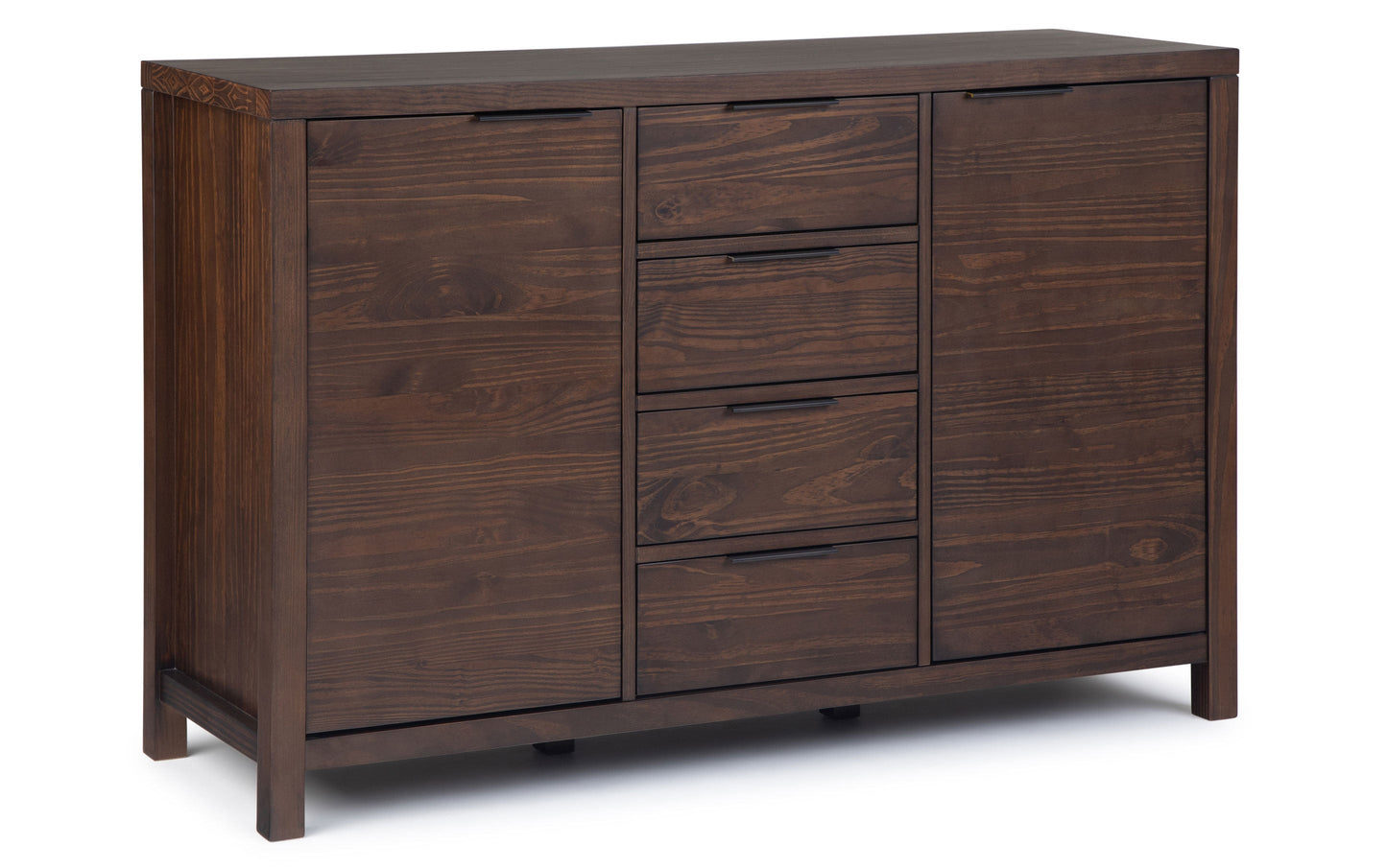 Warm Walnut Brown | Hollander Solid Wood Sideboard Buffet