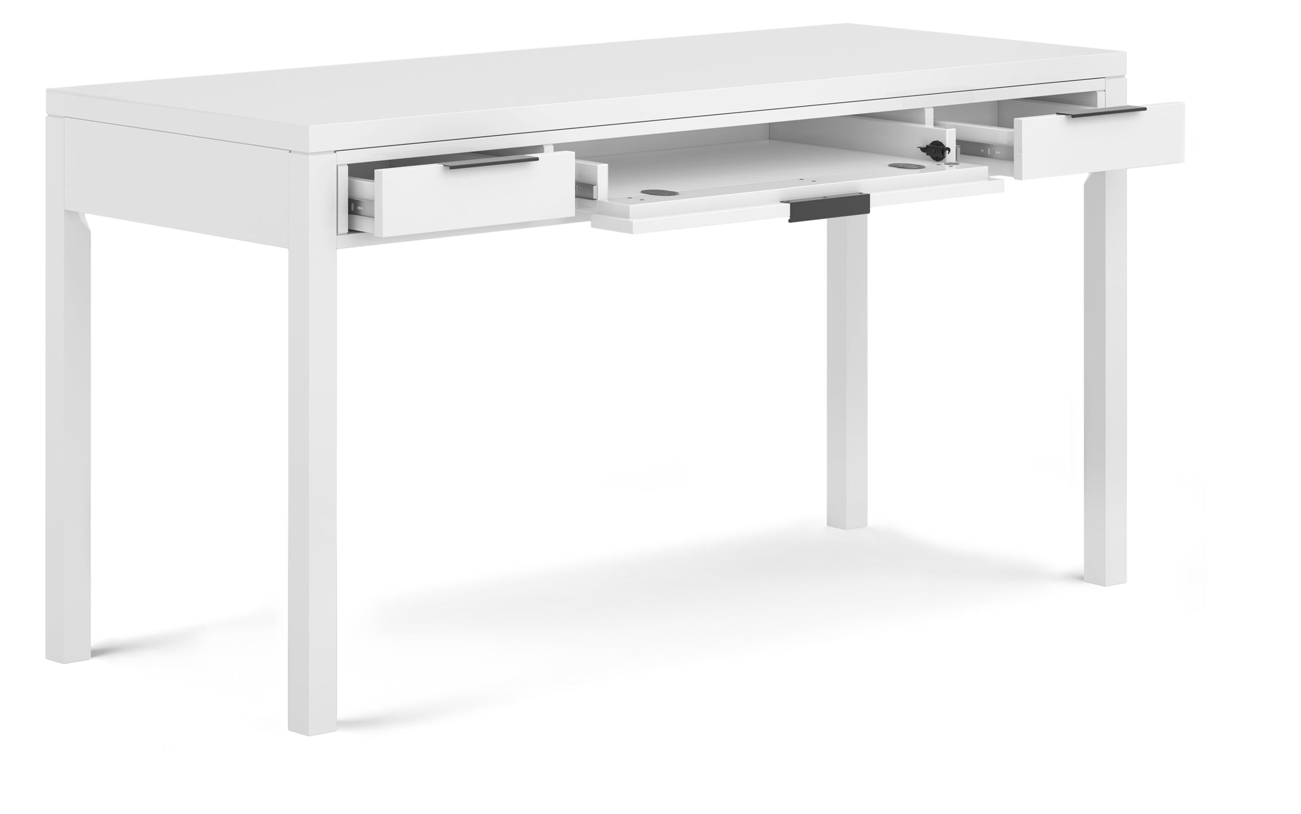 White | Hollander Solid Wood Desk