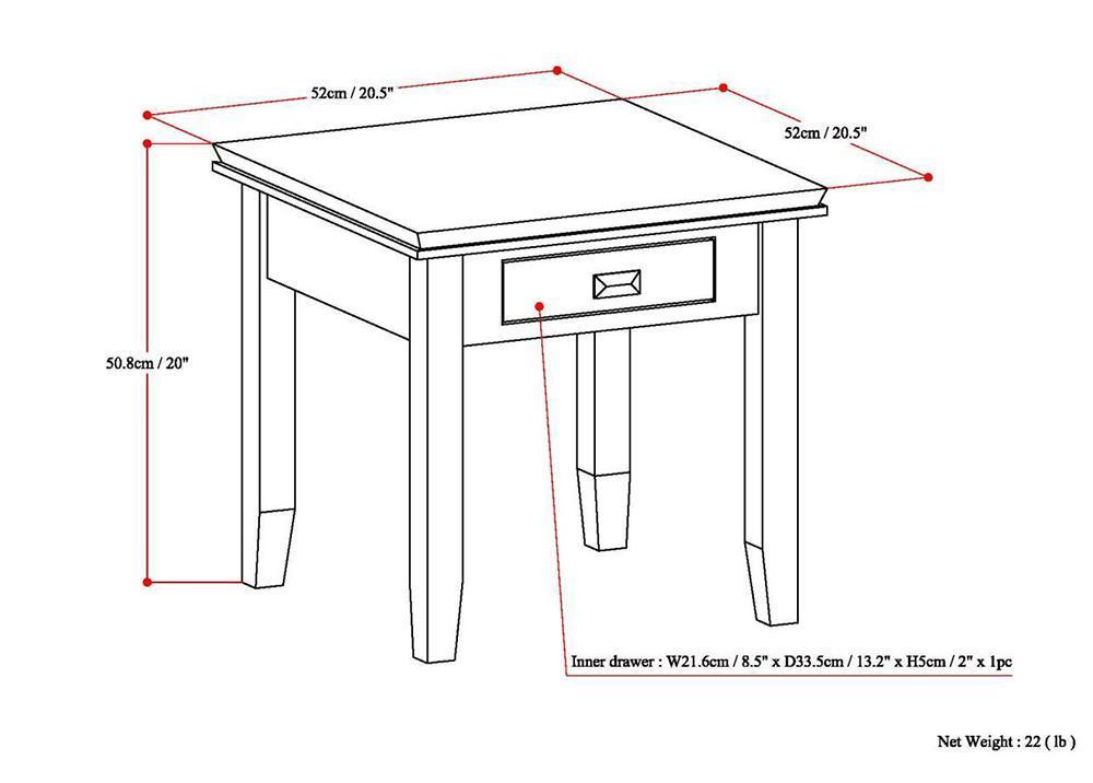 Black | Artisan End Side Table