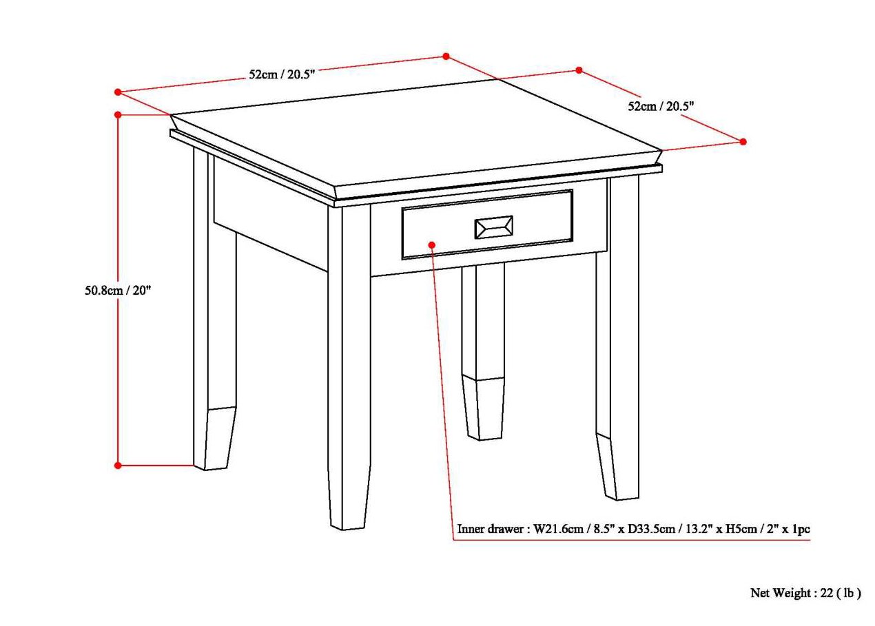 Honey Brown | Artisan End Side Table