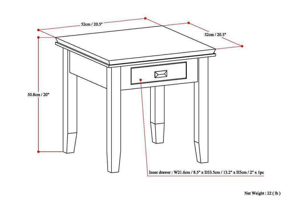 Russet Brown | Artisan End Side Table