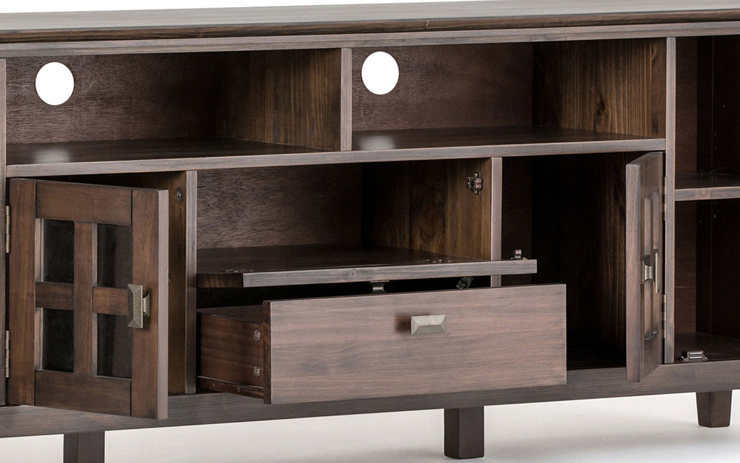 Natural Aged Brown | Artisan 72 inch Tall TV Stand