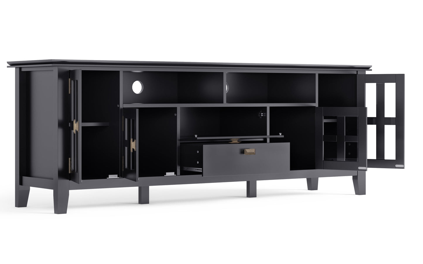 Black | Artisan 72 inch Tall TV Stand