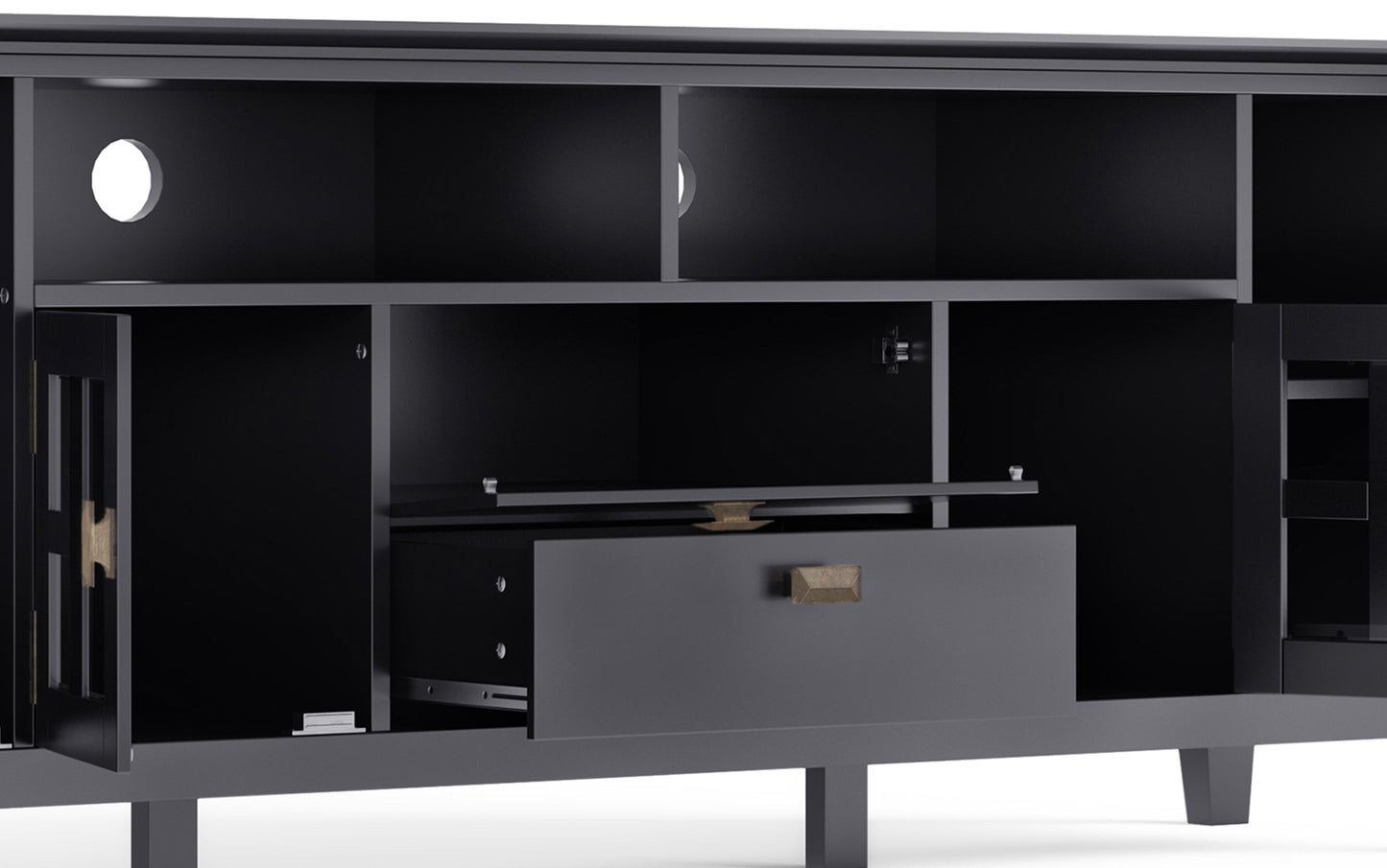 Black | Artisan 72 inch Tall TV Stand