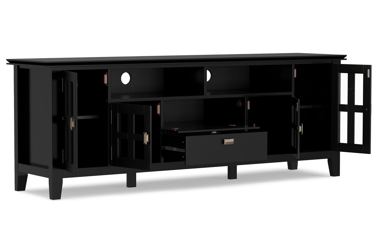 Black | Artisan 72 inch Tall TV Stand