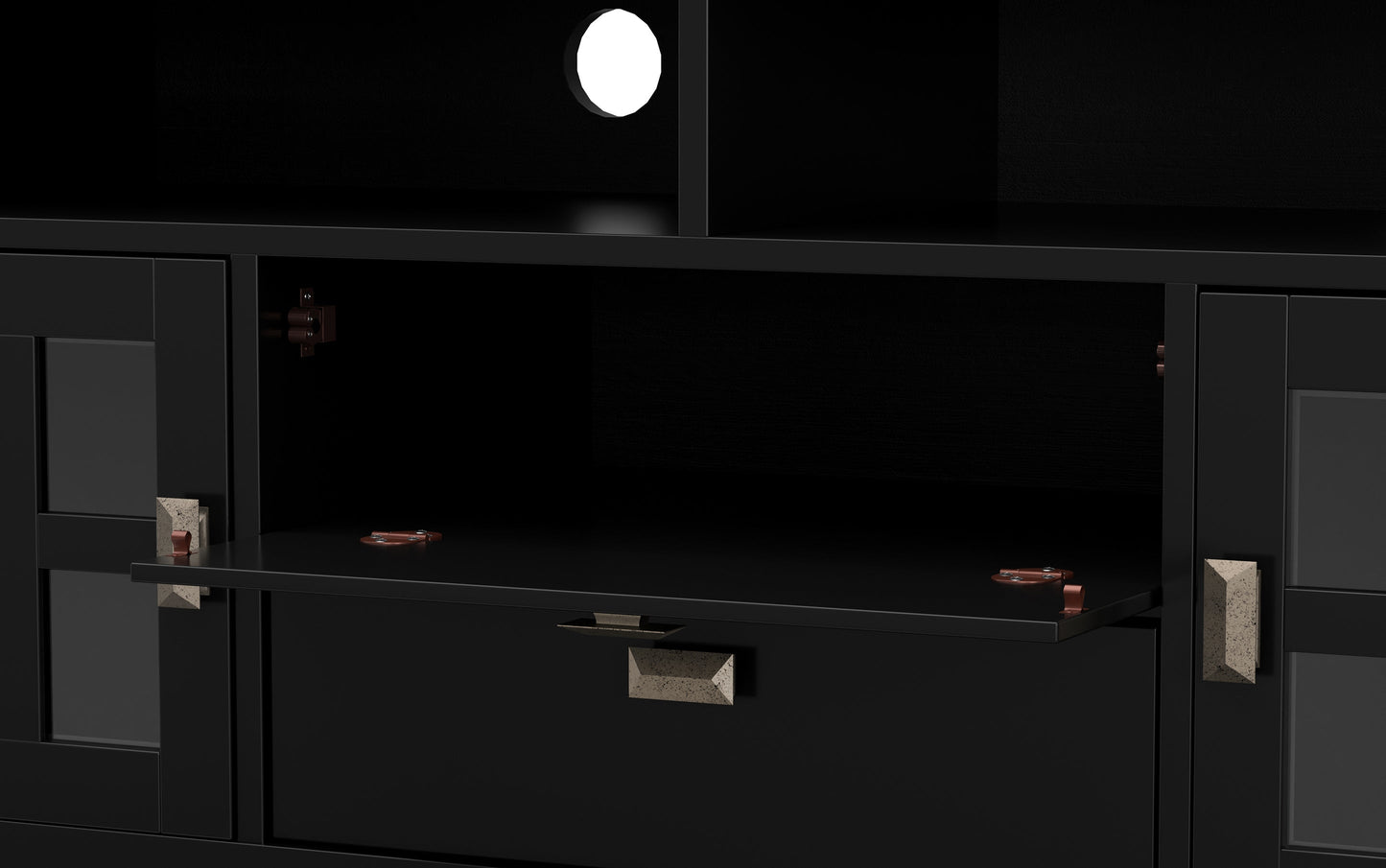 Black | Artisan 72 inch Tall TV Stand