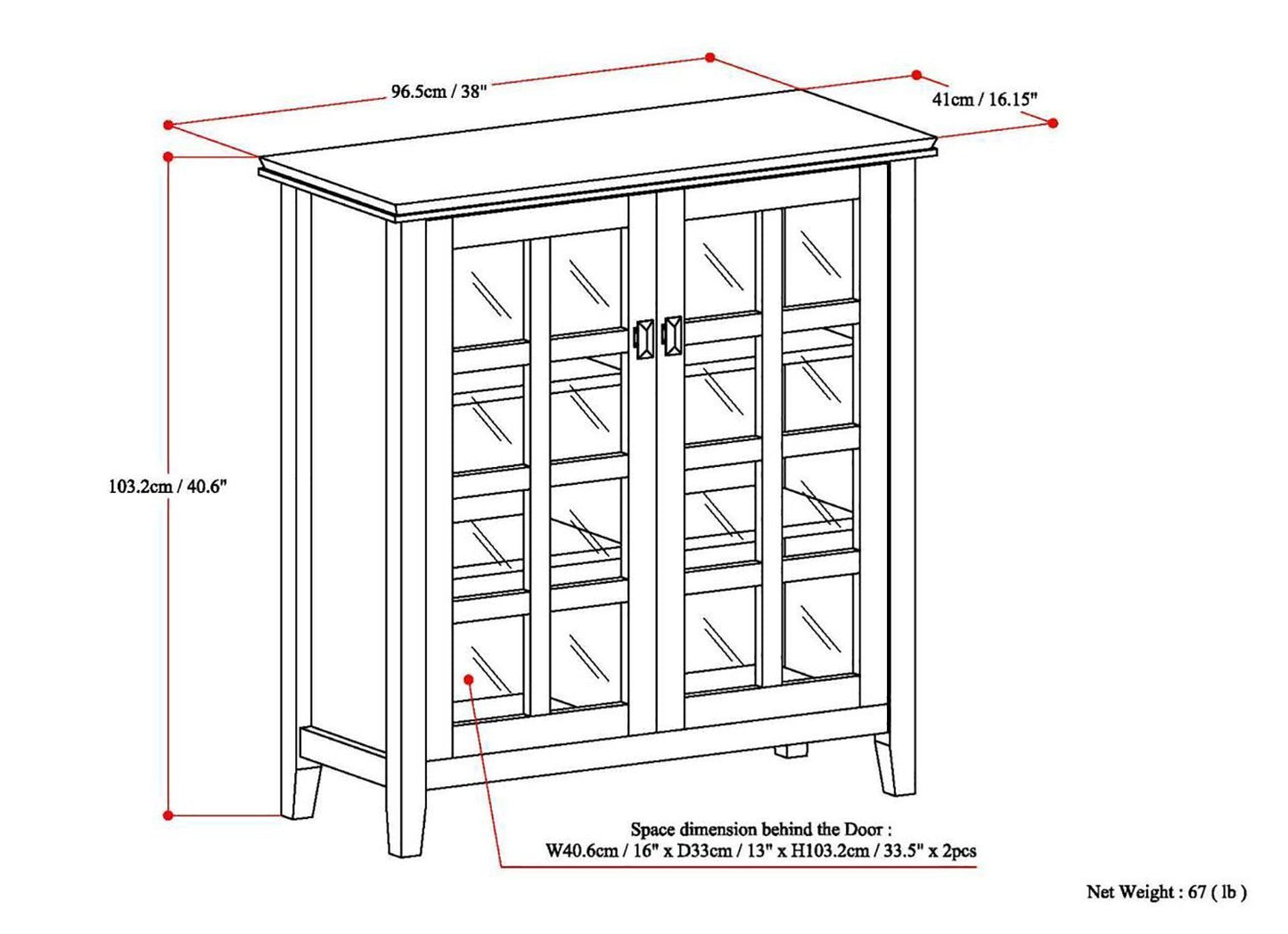 Russet Brown | Artisan Medium Storage Cabinet