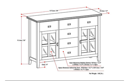 Dark Chestnut Brown | Artisan Sideboard Buffet