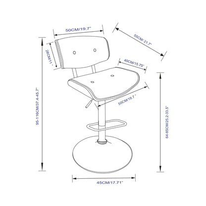 Holland Adjustable Bar Stool