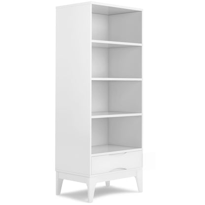 White | Harper 60 x 24 inch Bookcase with Storage