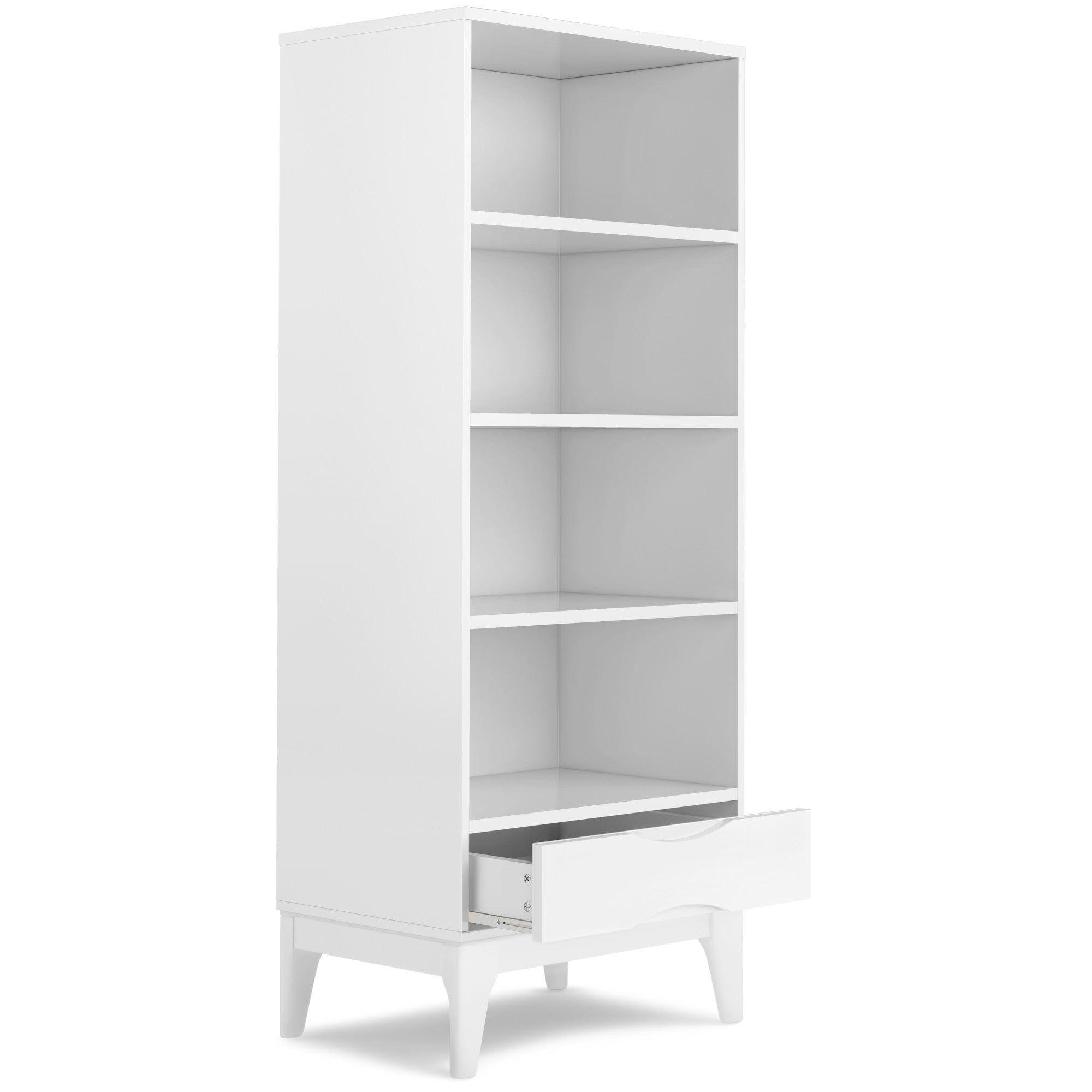 White | Harper 60 x 24 inch Bookcase with Storage