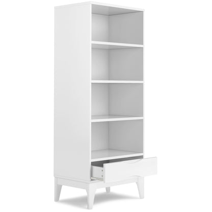 White | Harper 60 x 24 inch Bookcase with Storage