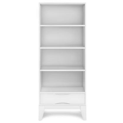 White | Harper 60 x 24 inch Bookcase with Storage