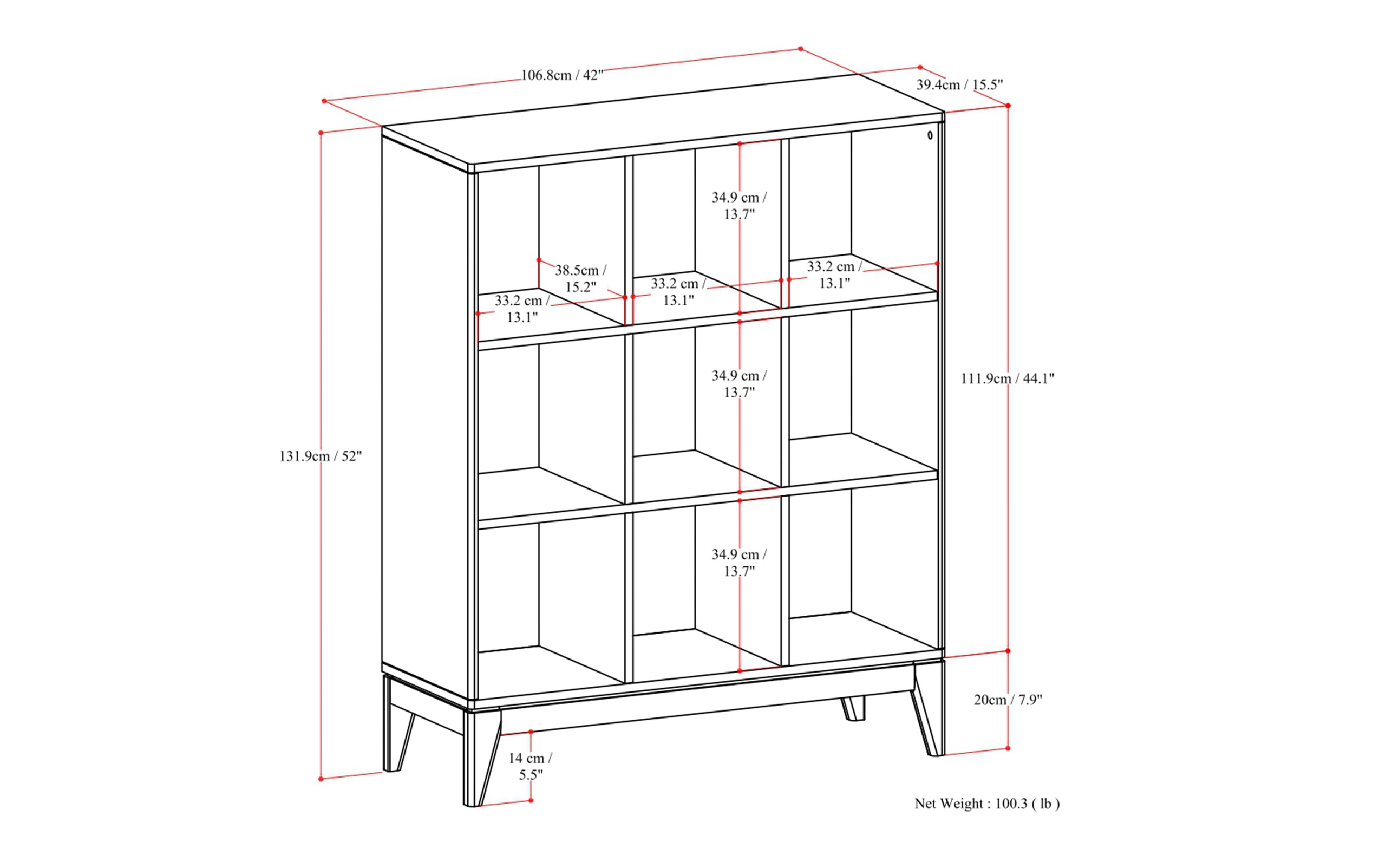 Walnut Brown | Harper 9 Cube Storage