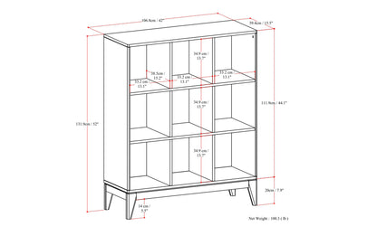 Walnut Brown | Harper 9 Cube Storage