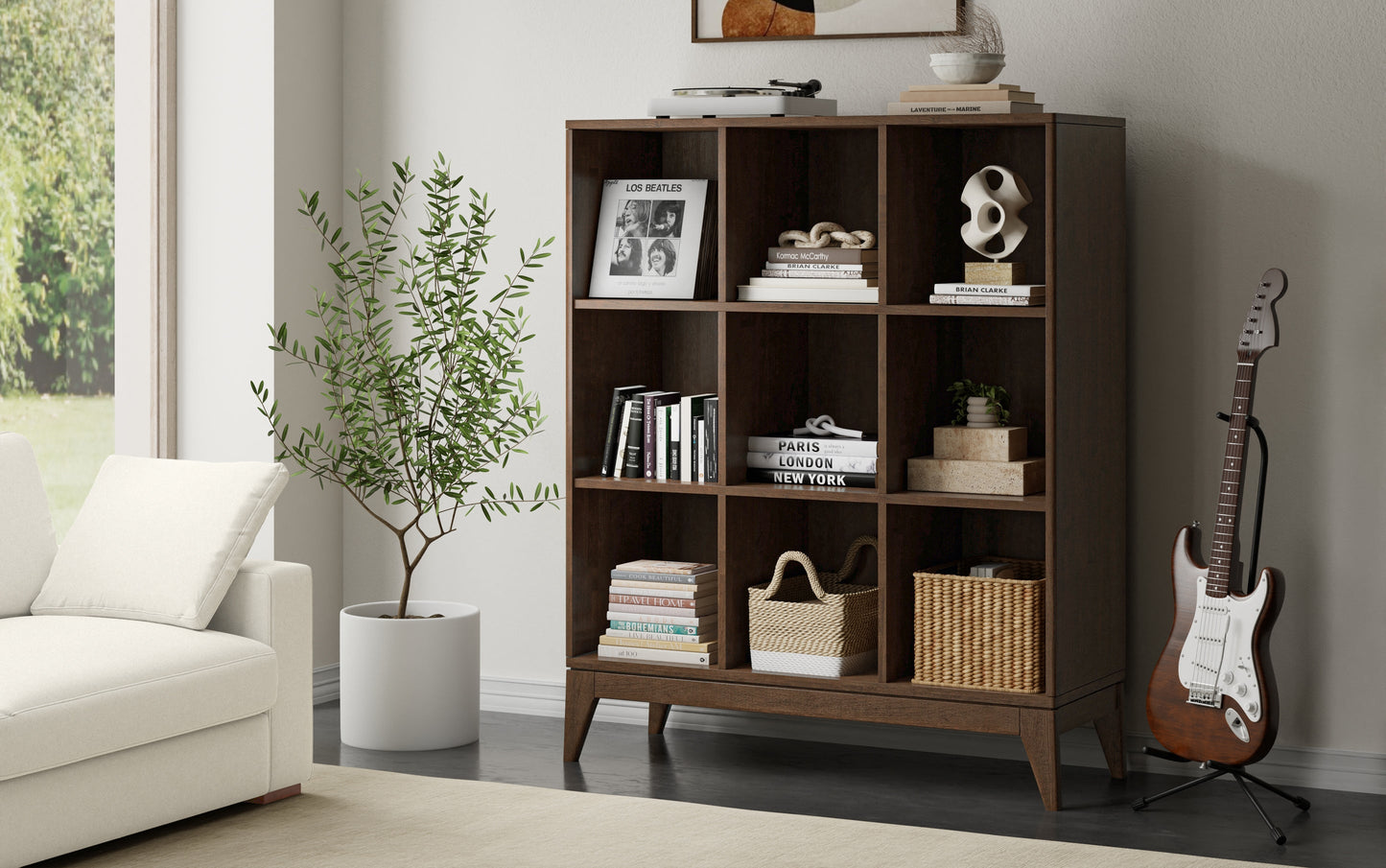 Walnut Brown | Harper 9 Cube Storage