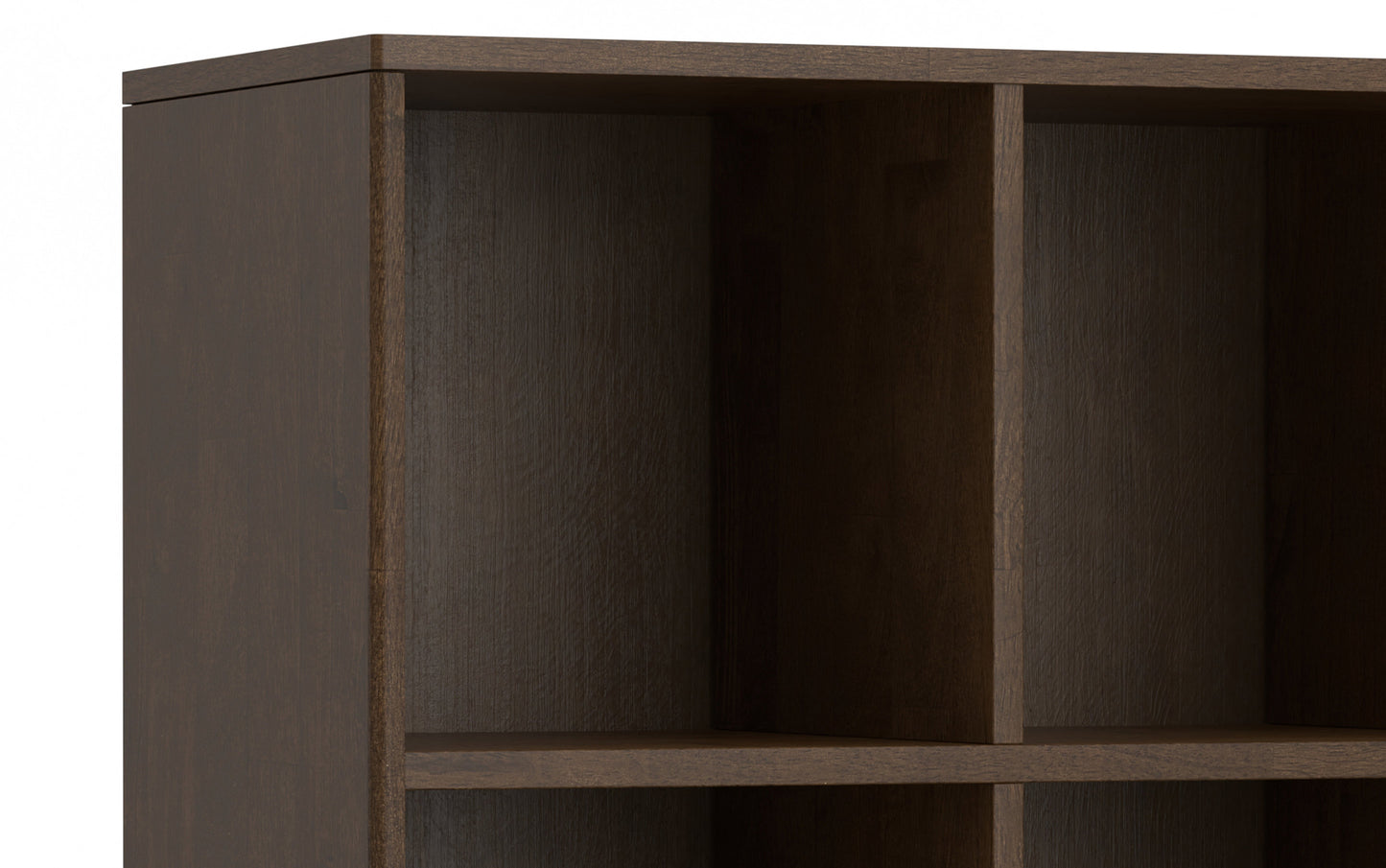 Walnut Brown | Harper Low 6 Cube Storage with Drawers