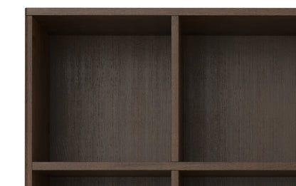 Walnut Brown | Harper Low 6 Cube Storage with Drawers