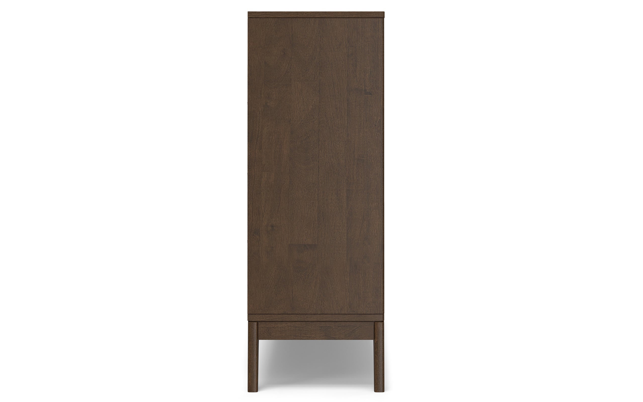 Walnut Brown | Harper Low 6 Cube Storage with Drawers