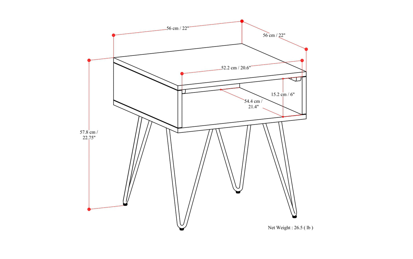 Oak Oak | Hunter End Table