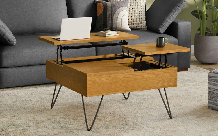 Oak Oak | Hunter Lift Top Square Coffee Table