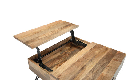 Natural Mango | Hunter Lift Top Square Coffee Table