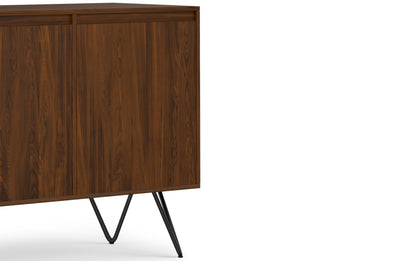 Walnut Solid Wood - Walnut | Hunter 3 Door Sideboard Buffet in Walnut