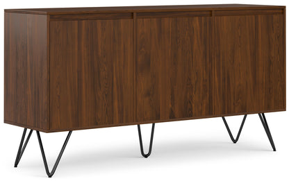 Walnut Solid Wood - Walnut | Hunter 3 Door Sideboard Buffet in Walnut