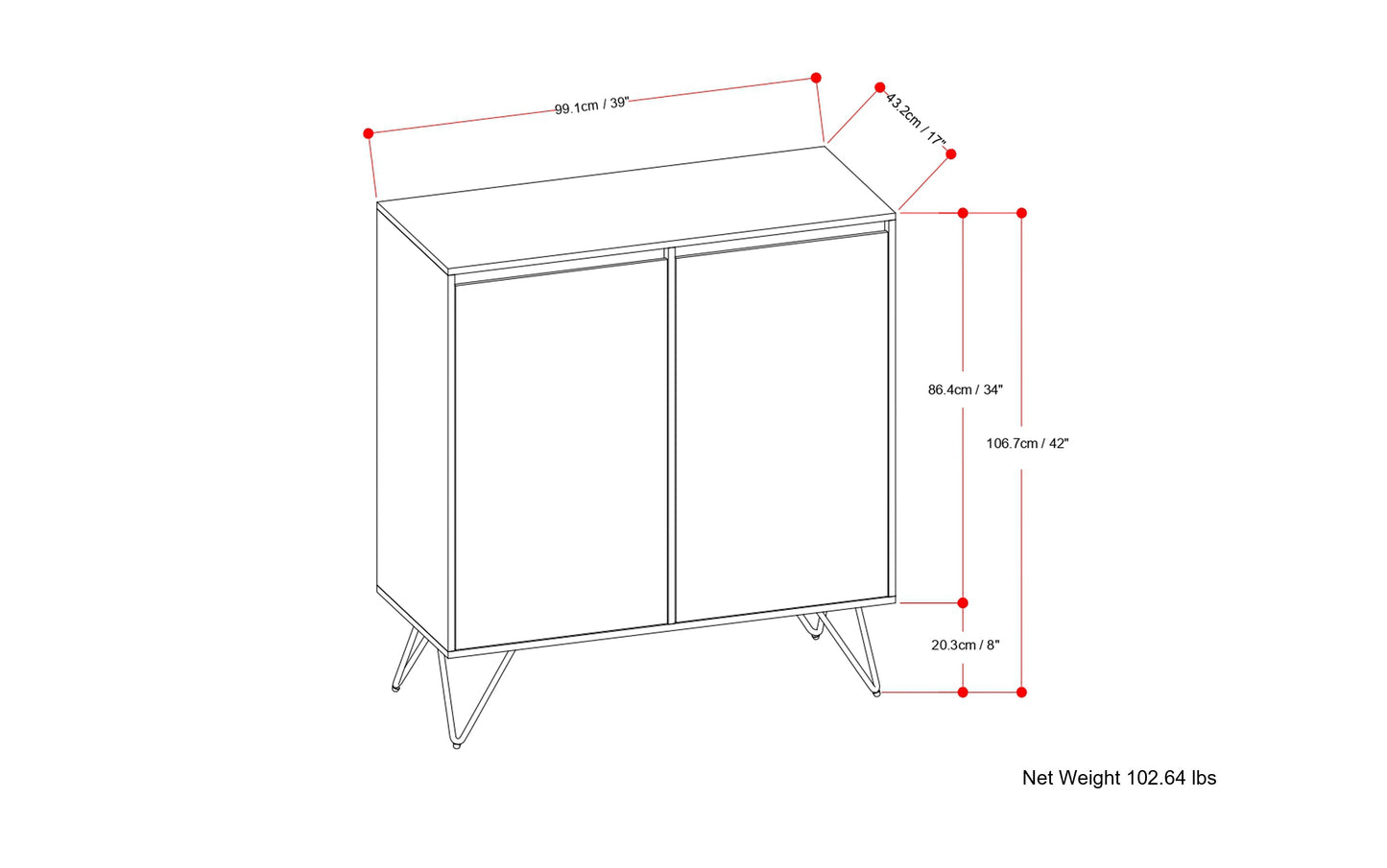 Hunter Medium Storage Cabinet