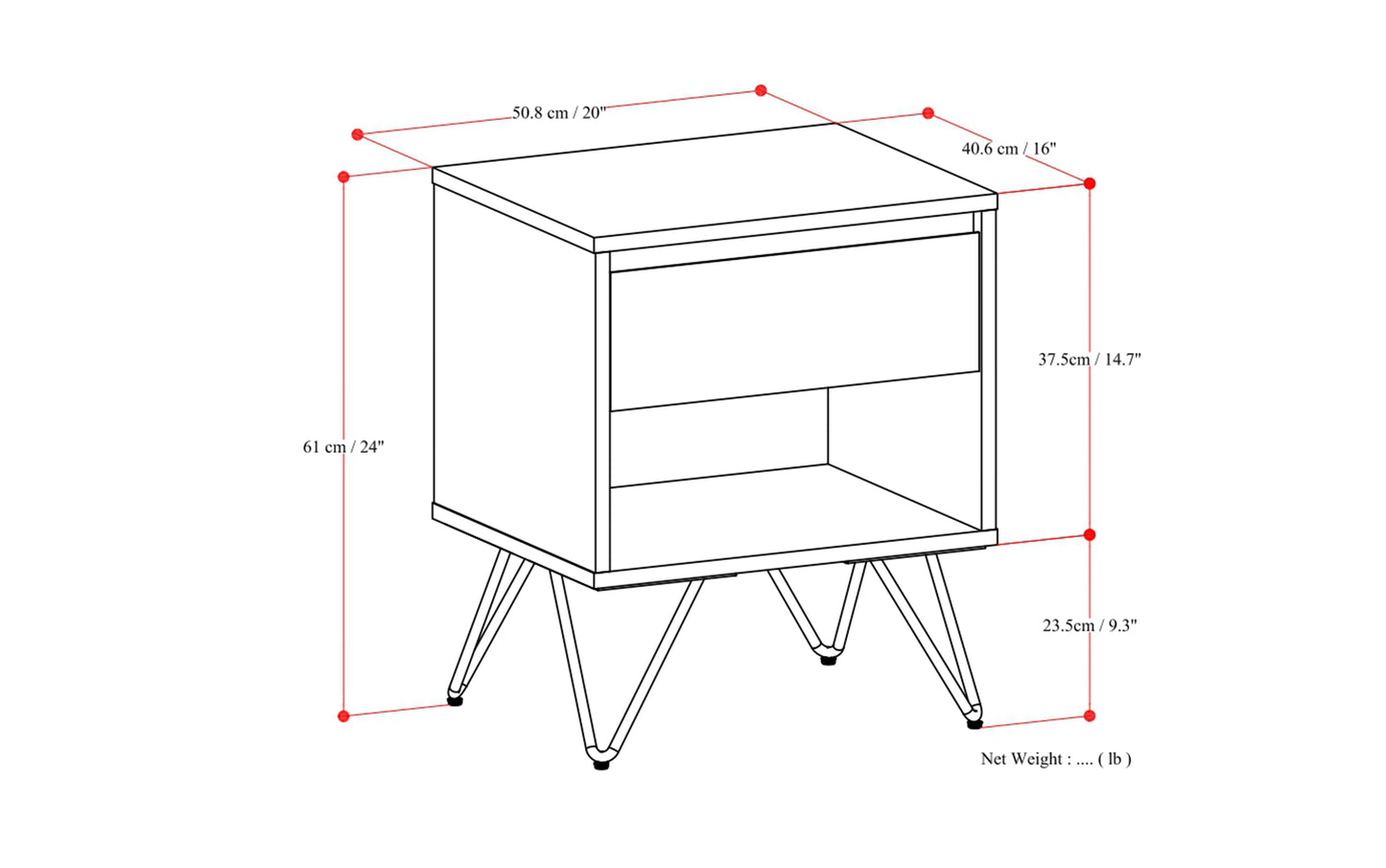 Oak Oak | Hunter Nightstand