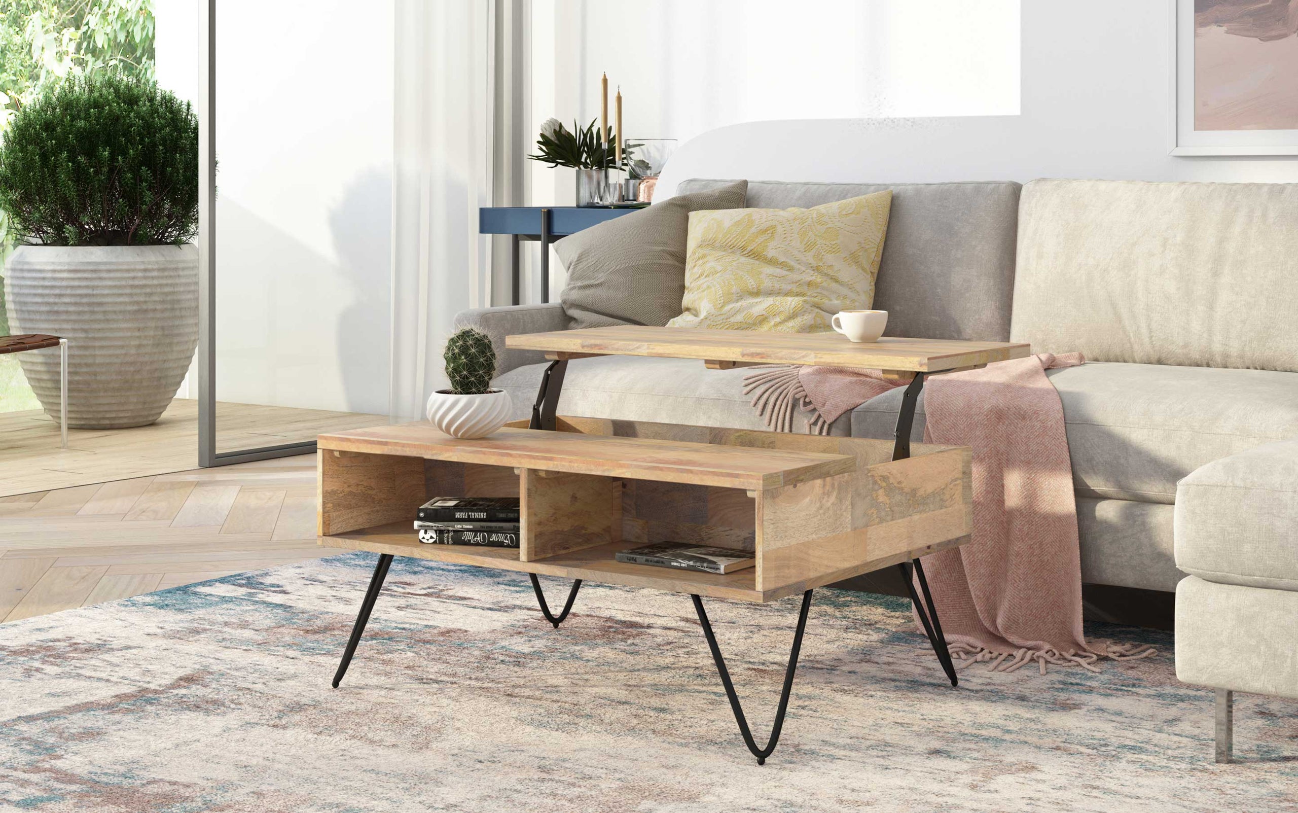 Natural Black Mango | Hunter Small Lift Top Coffee Table